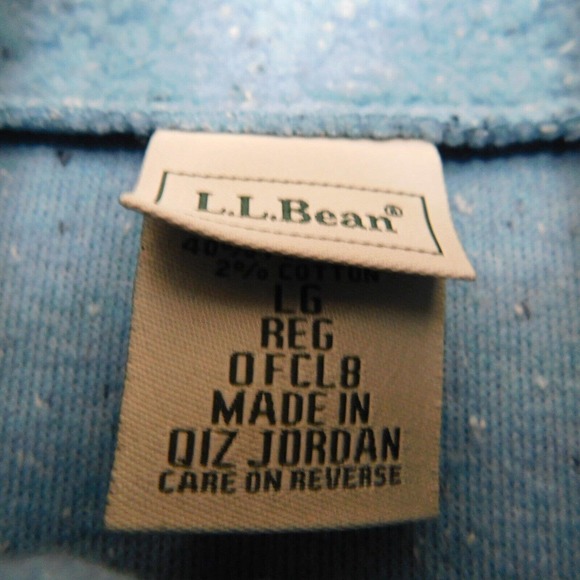 L.L. Bean Women Sweatshirt Large Button Up Light Blue Fuzzy Long Sleeve Casual - Picture 2 of 9